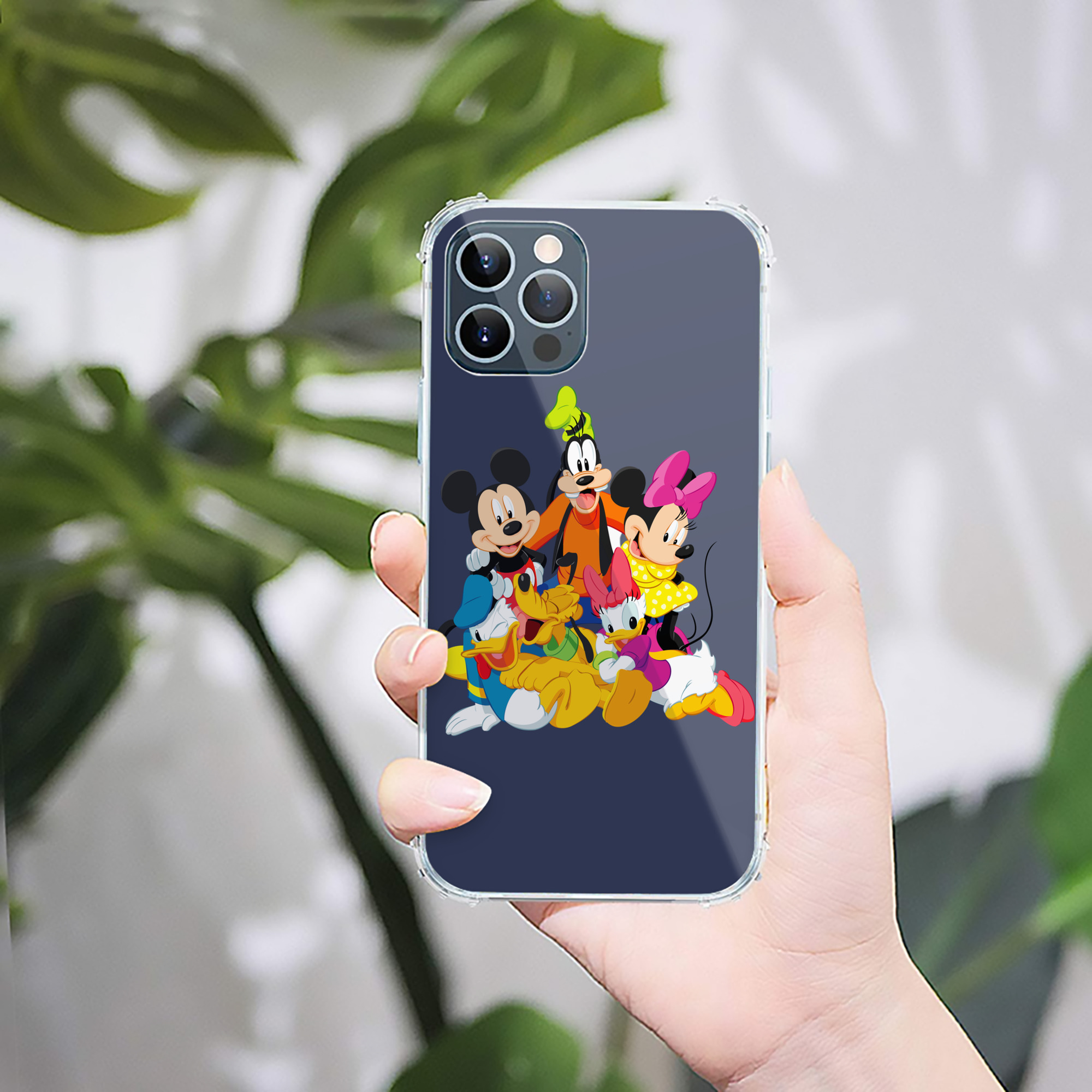 （画像用） ミッキーマウス Mickey Mouse 【iPhone 12シリーズ対応】透明スマホケース（クリアソフトケース）